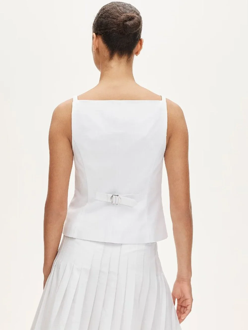 J.Crew Gramercy Linen Cutaway Tank | Button Up Vest | White | NWT | Size 10